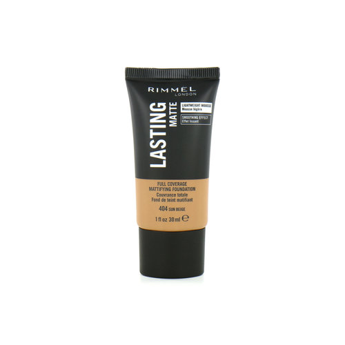 Rimmel Lasting Matte Full Coverage Foundation - 404 Sun Beige Rimmel Lasting Matte Full Coverage Foundation - 404 Sun Beige