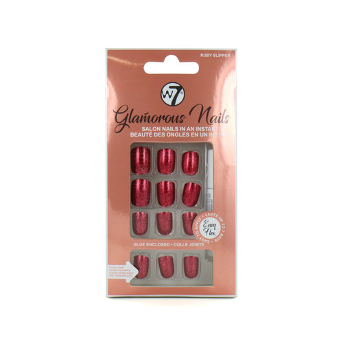 W7 Glamorous Nails - Ruby Slipper (met nagellijm)