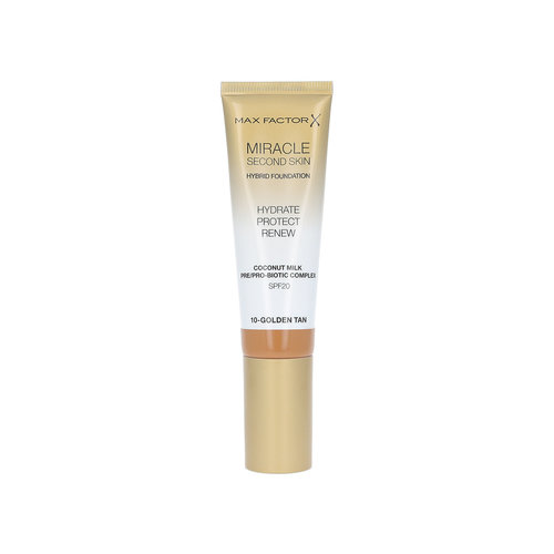 Max Factor Miracle Second Skin Foundation - 10 Golden Tan