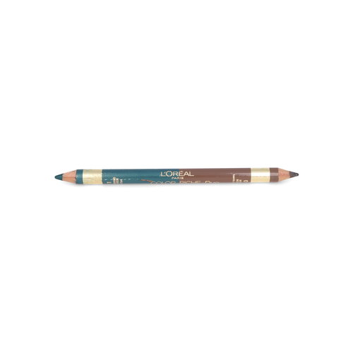 L'Oréal Color Riche Duo Eyes & Eybrow Pencil - 01 Medium - 11 Deep Green