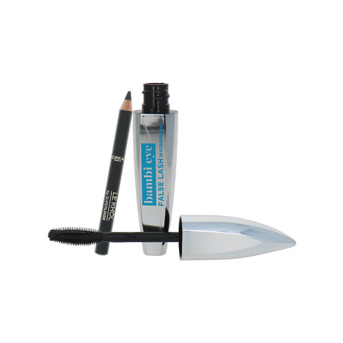 L'Oréal False Lash Bambi Eyes Waterproof Mascara + Le Khol Liner Cadeauset - Black-101 Midnight Black