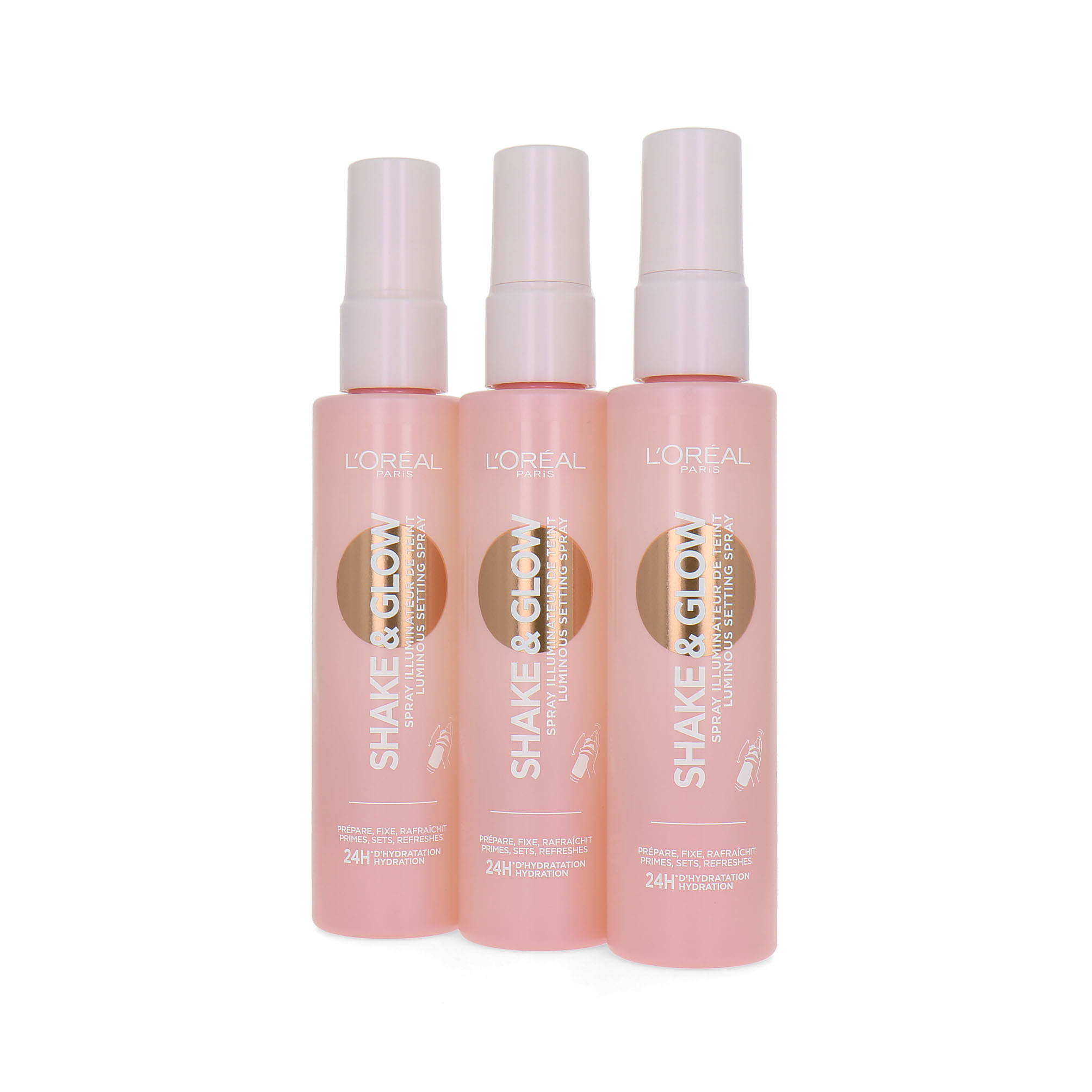 L'Oréal Shake & Glow Luminous Setting Spray - 3 x 100 ml (Set van 3)