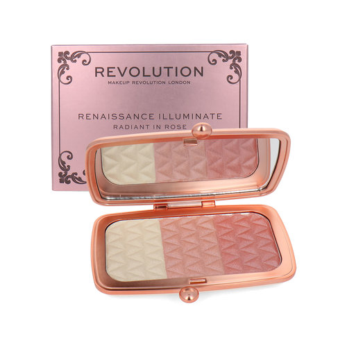 Makeup Revolution Renaissance Illuminate Highlighter Palette - Radiant In Rose