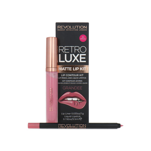 Makeup Revolution Retro Luxe Matte Lip Kit - Grandee