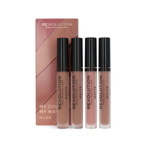 Makeup Revolution My Colour My Way Cadeauset Liquid Lipstick - Nude