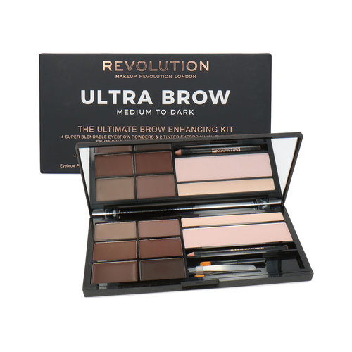 Makeup Revolution Ultra Brow The Ultimate Brow Enhancing Kit - Medium to Dark