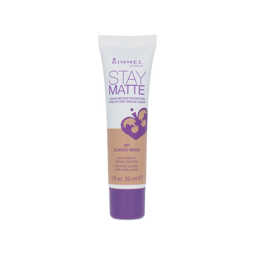 Rimmel Stay Matte Liquid Mousse Foundation - 201 Classic Beige