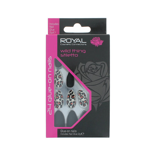 Royal 24 Stiletto Glue-On Nails - Wild Thing