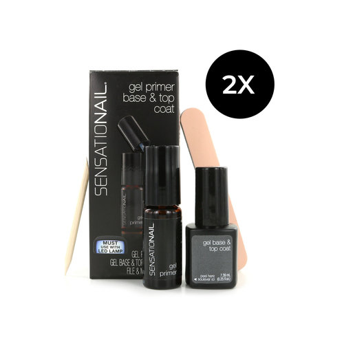 Sensationail Gel Primer Base & Top Coat (set van 2)