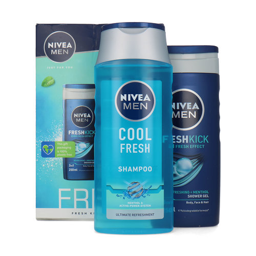 Nivea Men Fresh Kick Cool Duo - 2 x 250 ml Nivea Men Fresh Kick Cool Duo - 2 x 250 ml
