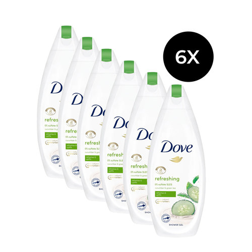 Dove Shower Gel 250 ml - Refreshing (6 stuks)