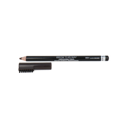 Rimmel Brow This Way Professional Wenkbrauwpotlood - 001 Dark Brown