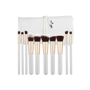 Make-Up Brush Set 10 Pieces - White