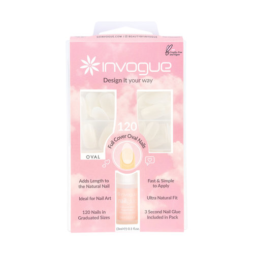 Invogue 120 Full Cover Oval Shape Nails