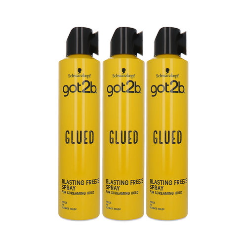 Schwarzkopf Got2b Glued Blasting Freeze Hairspray - 300 ml (set van 3)