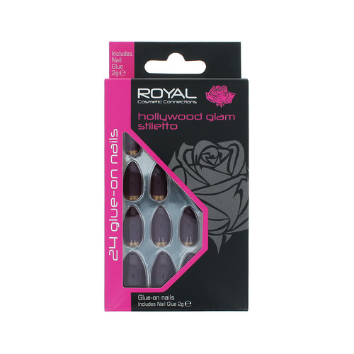 Royal 24 Stiletto Glue-On Nails - Hollywood Glam