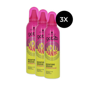 Got2b Volumaniac Bodifying Mousse - 3 x 250 ml