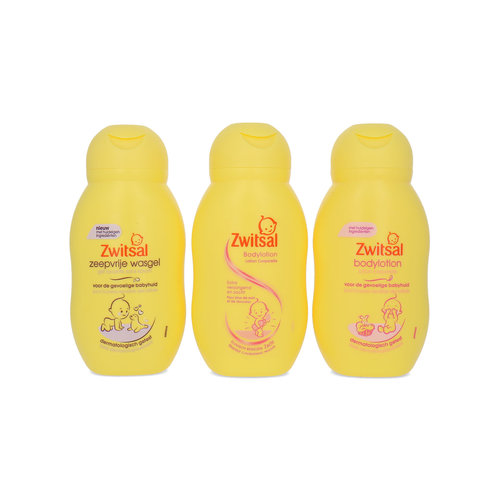 Zwitsal Bodylotion-Bodylotion Extra-Zeepvrije Wasgel - 3 x 75 ml