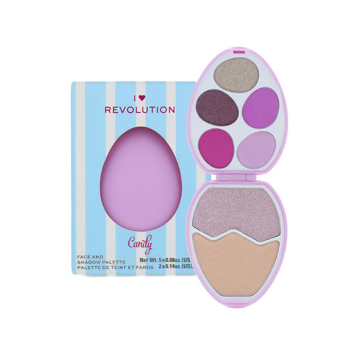 Makeup Revolution I Love Revolution Face and Shadow Palette - Candy Makeup Revolution I Love Revolution Face and Shadow Palette - Candy