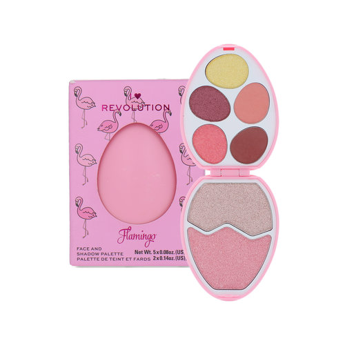 Makeup Revolution I Love Revolution Face and Shadow Palette - Flamingo