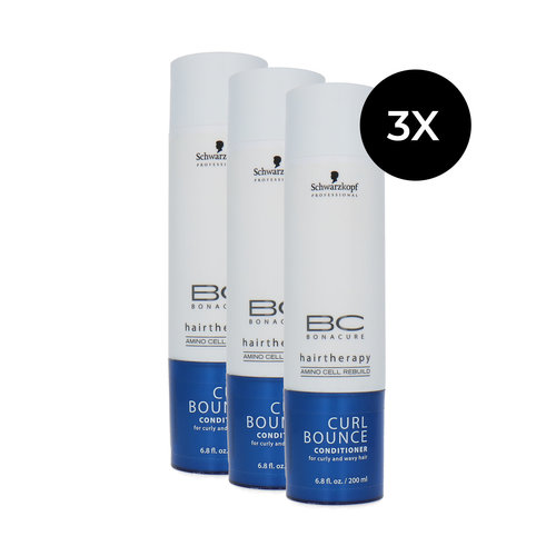 Schwarzkopf Bonacure Hairtherapy Curl Bounce Conditioner - 3 x 200 ml Schwarzkopf Bonacure Hairtherapy Curl Bounce Conditioner - 3 x 200 ml