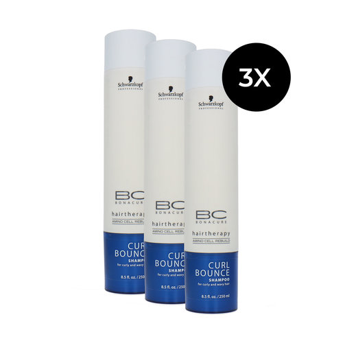 Schwarzkopf Bonacure Hairtherapy Curl Bounce Shampoo - 3 x 250 ml