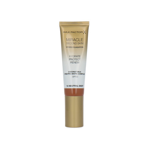 Max Factor Miracle Second Skin Foundation - 12 Neutral Deep