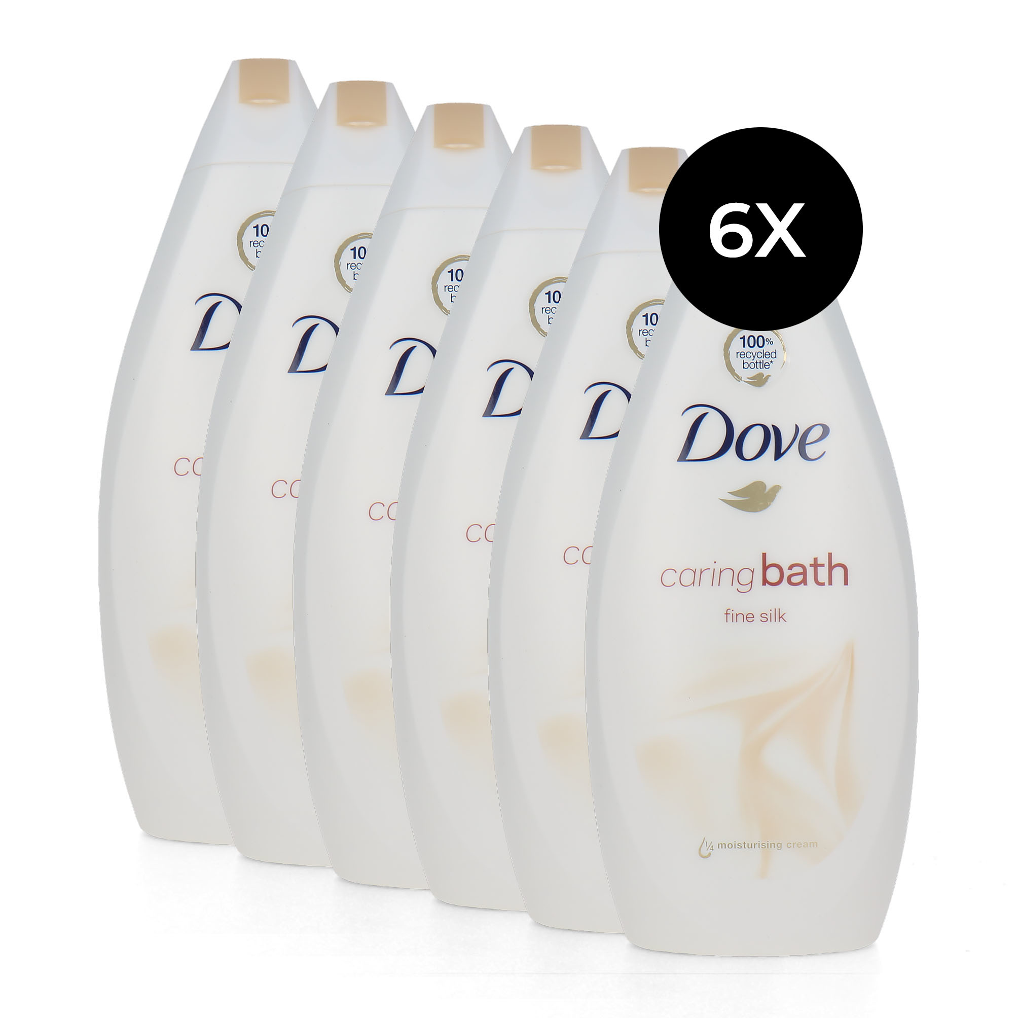 Dove Caring Bath Fine Silk Moisturirising Cream 500 ml (set van 6)