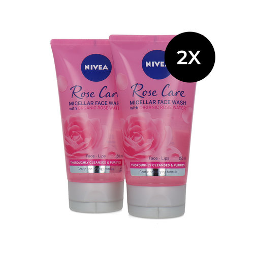 Nivea Rose Care Micellar Face Wash - 150 ml (set van 2)