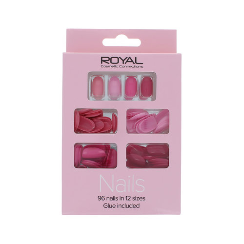 Royal 98 Nails with Glue - Pinks