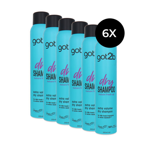 Schwarzkopf Got2b Dry Shampoo Extra Volume - 6 x 200 ml