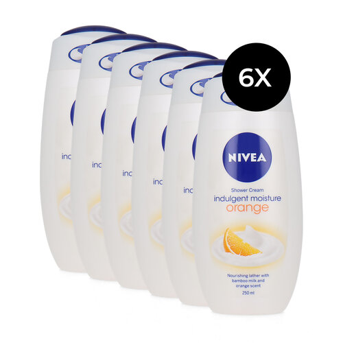 Nivea Shower Cream Indulgent Moisture Orange - 6 x 250 ml