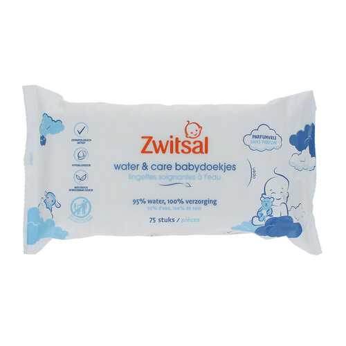 Zwitsal Water & Care Babydoekjes - 75 stuks