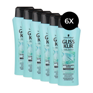 Gliss Kur Hair Repair Nutri-Balance Repair Shampoo - 6 x 250 ml