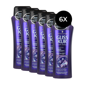 Gliss Kur Hair Repair Fiber Therapy Shampoo - 6 x 250 ml