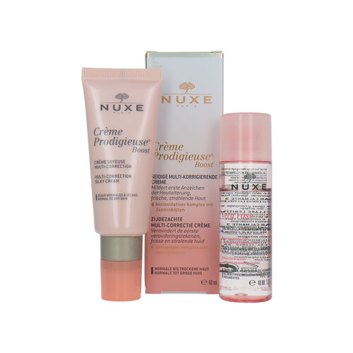 Nuxe Crème Prodigieuse Multi-Correction Silky Cream + Micellar Water - 40 ml - 50 ml (voor normale tot droge huid)