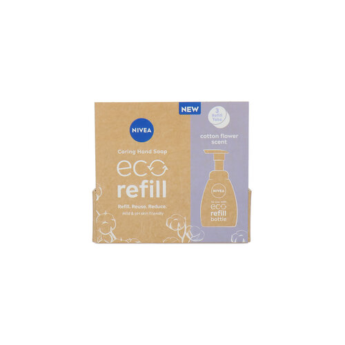 Nivea Caring Hand Soap Eco Refill 3 x 14 g - Cotton Flower Scent