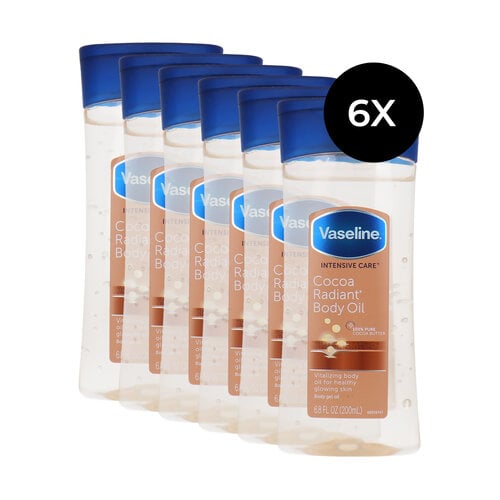 Vaseline Cocoa Radiant Body Oil - 6 x 200 ml