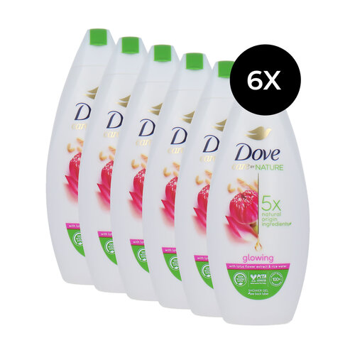 Dove Care By Nature Glowing Shower Gel - 6 x 225 ml Dove Care By Nature Glowing Shower Gel - 6 x 225 ml