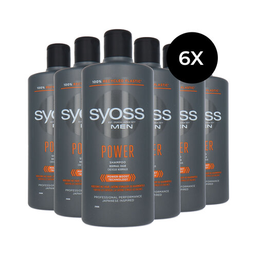 Syoss Men Power Shampoo - 6 x 440 ml
