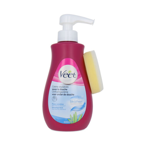 Veet Silk & Fresh Hair Removal Cream For Under The Shower - 400 ml (voor gevoelige huid)