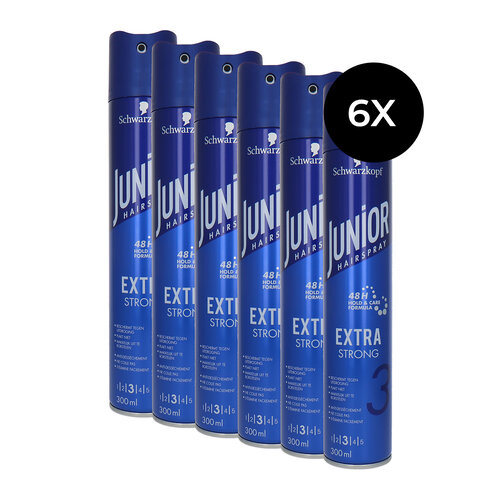 Schwarzkopf Junior Hairspray 3 Extra Strong - 6 x 300 ml