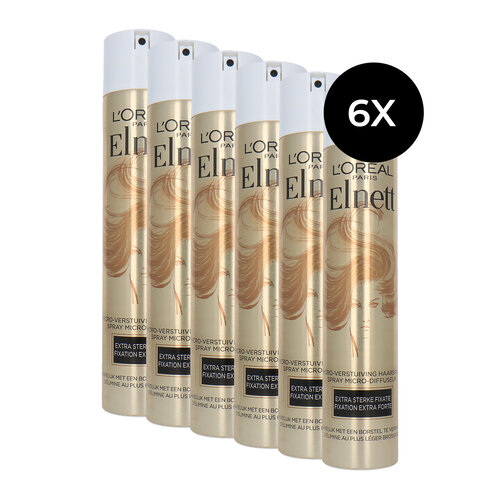 L'Oréal Elnett Satin Extra Strong Fixation Hairspray - 6 x 300 ml