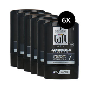 Taft Men Unlimited Hold Power Gel 7/15 - 6 x 300 ml