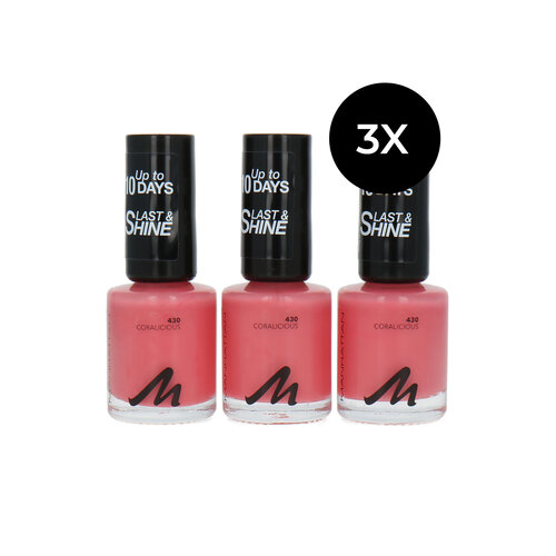 Manhattan Last & Shine Nagellak - 430 Coralicious (set van 3)