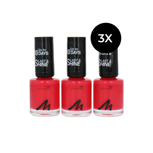 Manhattan Last & Shine Nagellak - 530 Wild Flower (set van 3)