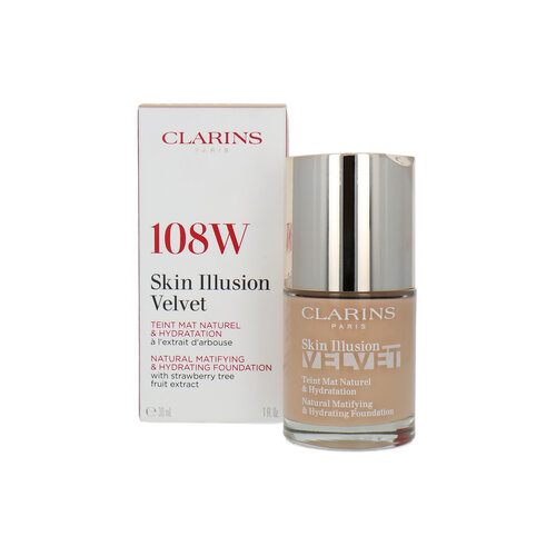 Clarins Skin Illusion Velvet Natural Matifying & Hydrating Foundation - 108W