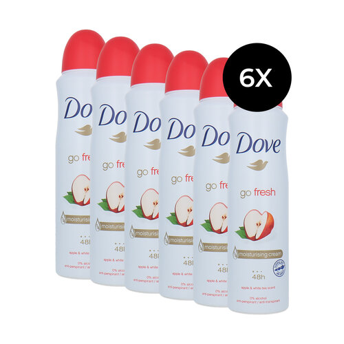 Dove Go Fresh Deodorant Spray Apple and White Tea - 6 x 150 ml