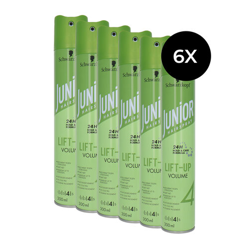 Schwarzkopf Junior Hairspray 4 Lift-Up Volume - 6 x 300 ml