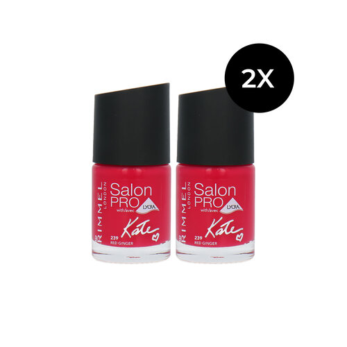 Rimmel Salon Pro Nagellak - 239 Red Ginger (set van 2)